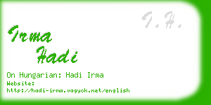 irma hadi business card